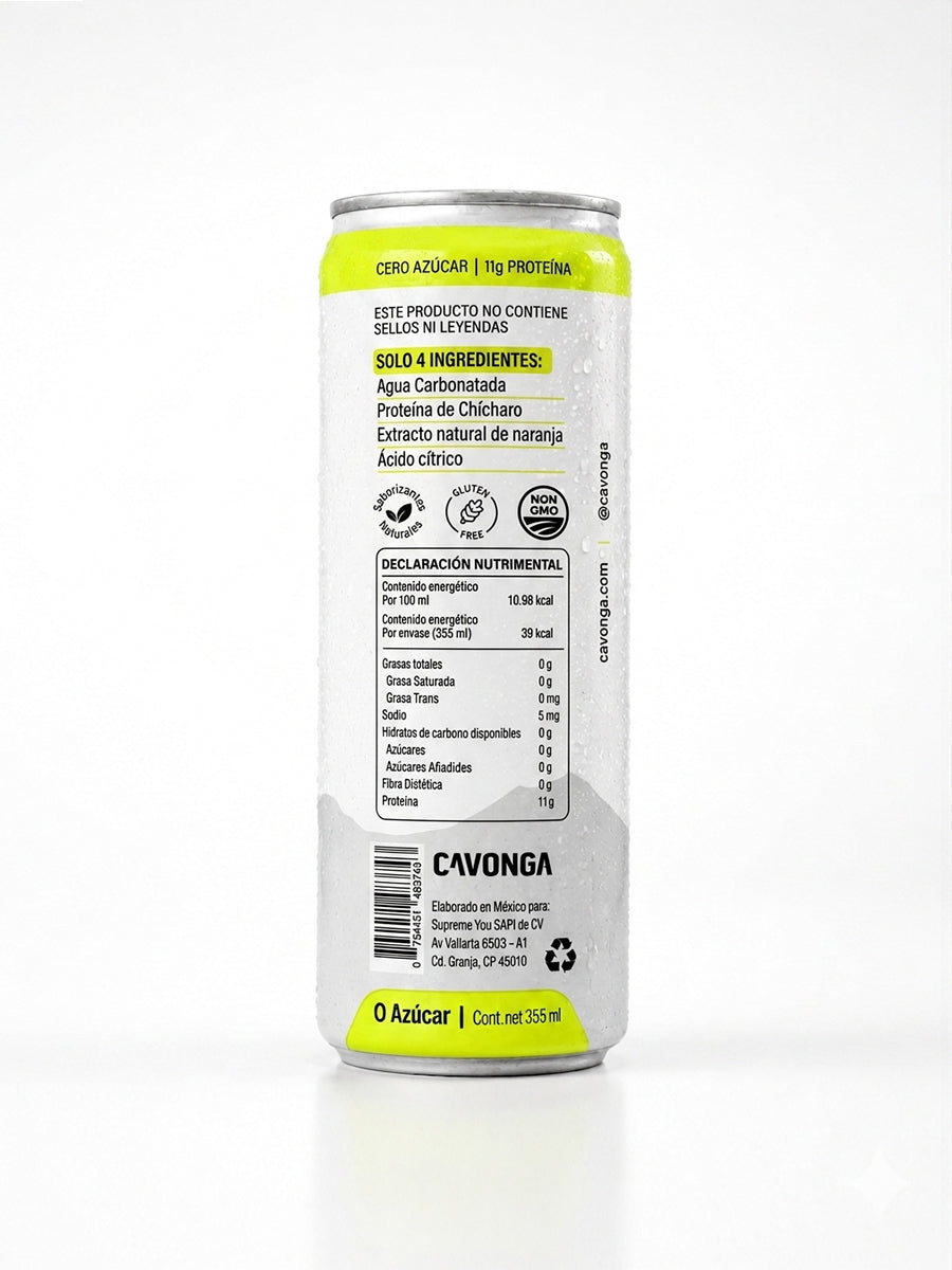 CAVONGA | Protein Soda 355 ml | 18 PACK